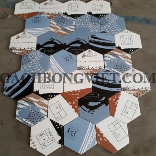 Gạch bông men lục giác, LGM-022