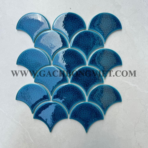 Gạch mosaic vảy cá, Xanh dương rạn